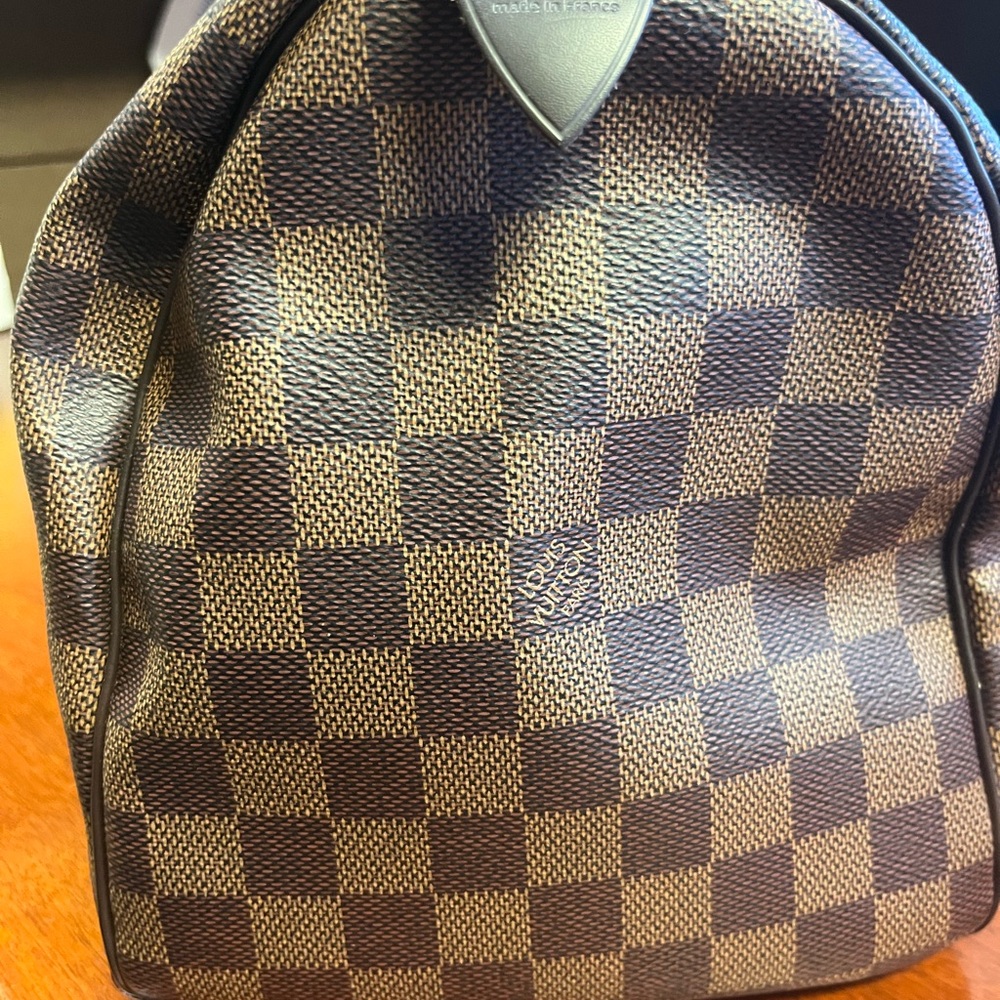 Louis Vuitton Brown Checkered Satchel Speedy 30 Damier No strap. - Picture 3 of 7